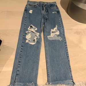 Medium wash denim jeans